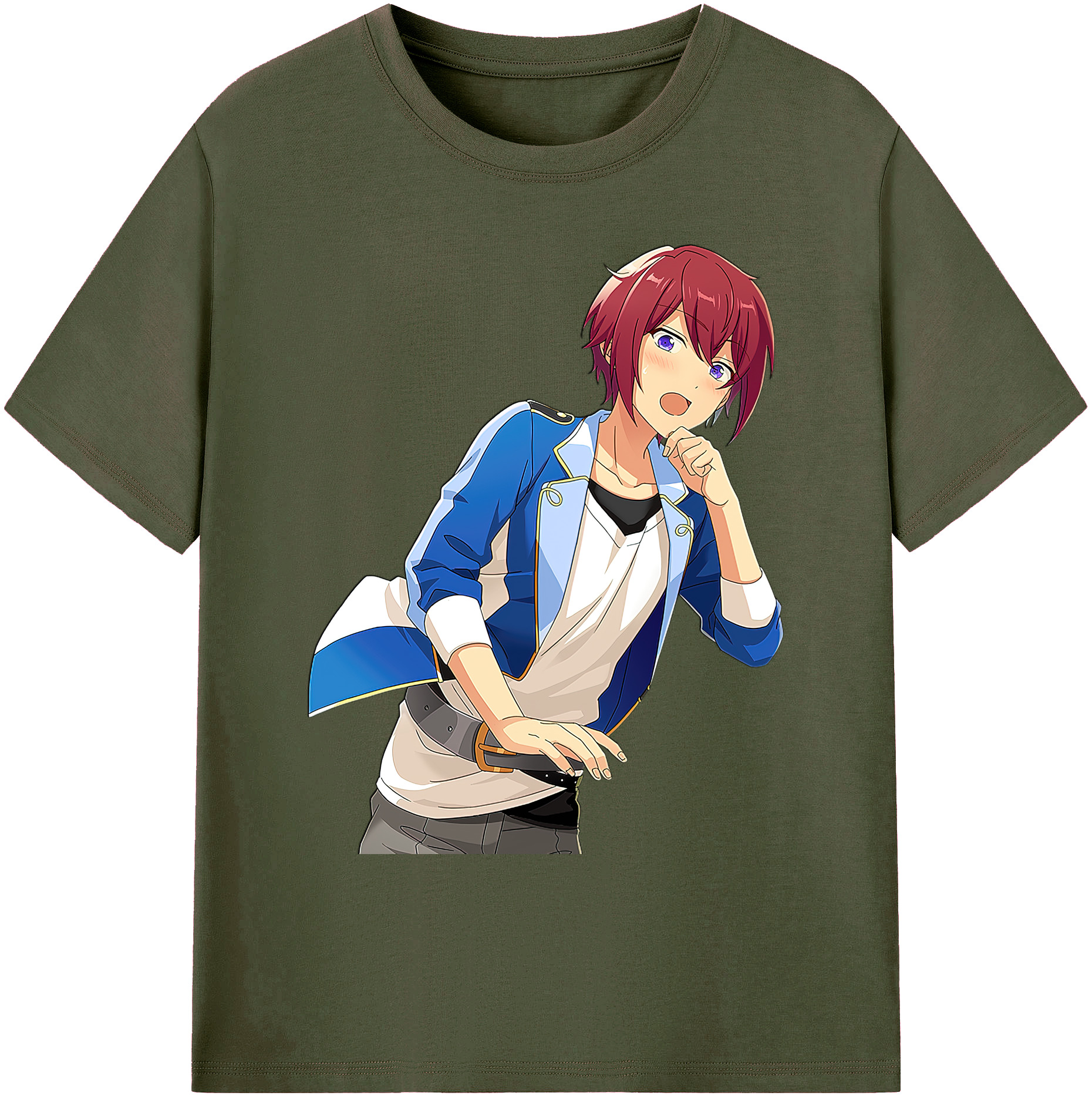 （画像用） あんさんぶるスターズ! Ensemble Stars 綿100％ メンズ半袖Tシャツ｜肌触りやわらか＆通気性